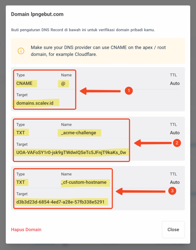 Setting cloudflare 2