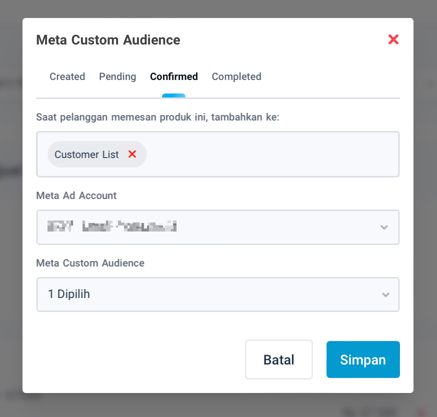Tambah Custom Audience 6
