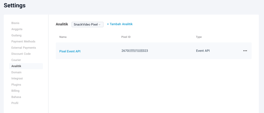 Membuat Pixel Eventapi 8