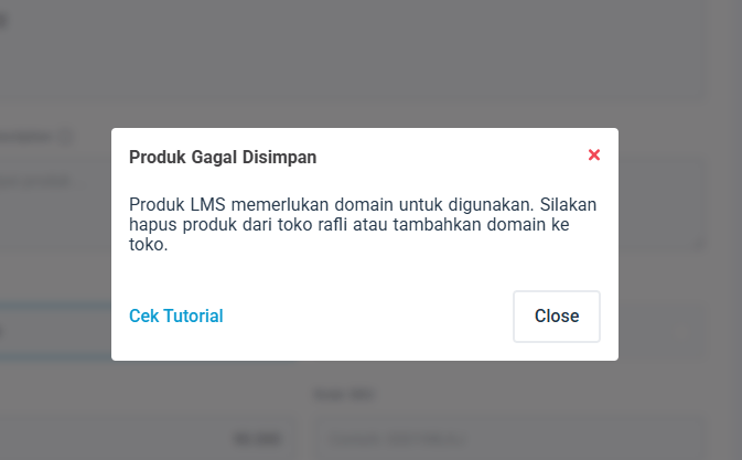Error save lms min