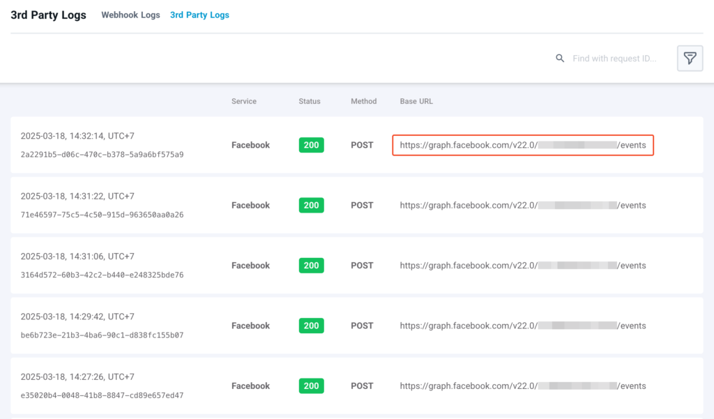 Klik link di kolom Base URL