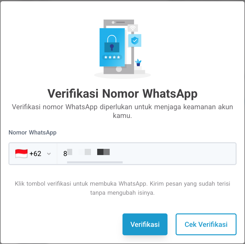 Klik Cek Verifikasi di Scalev