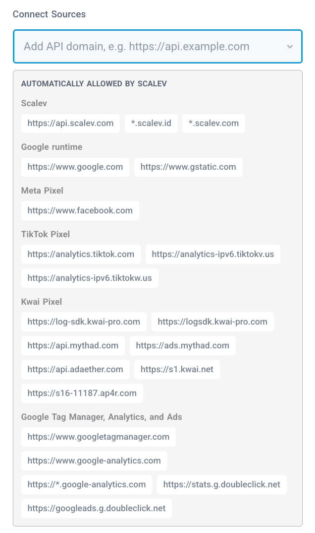 Panel Connect Sources
