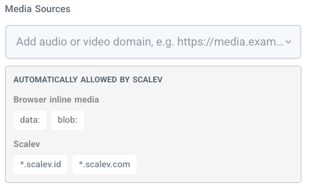 Panel Media Sources
